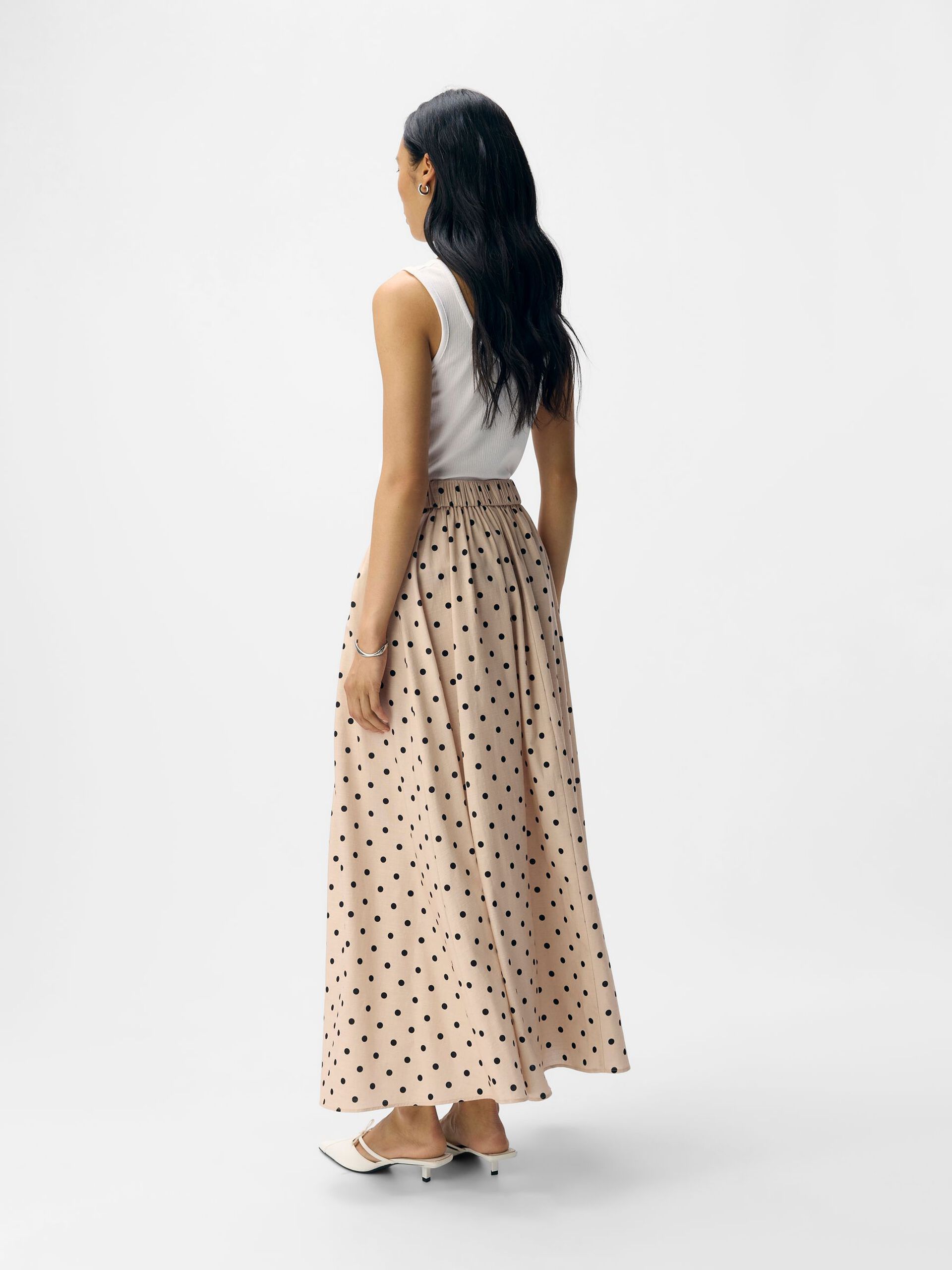 Carousel image - POLKA DOT MAXI SKIRT, Sandshell | 3