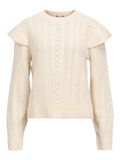 Product image thumbnail - KNITTED PULLOVER, White Sand | 1
