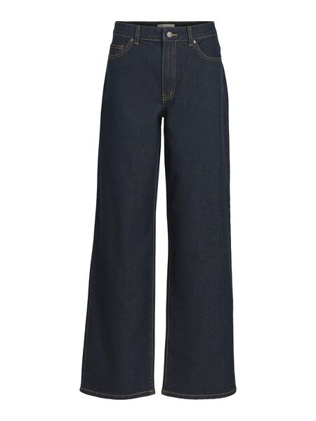 Object Collectors Item HIGH-WAIST STRAIGHT FIT JEANS, Dark Blue Denim, highres - 23042584_DarkBlueDenim_001.jpg
