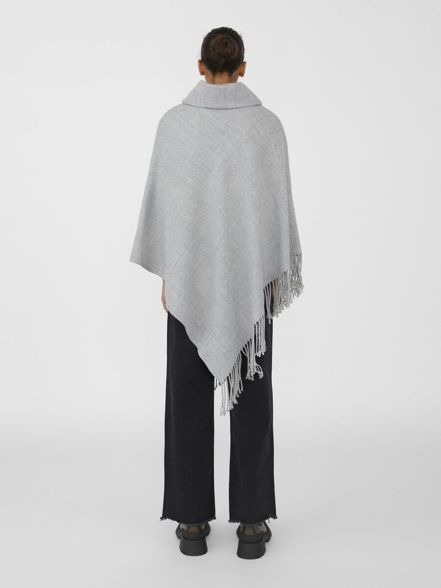 Carousel image - LAINE PONCHO, Light Grey Melange | 4