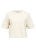 Product image thumbnail - JACQUARD GEBREIDE TOP, Birch | 1