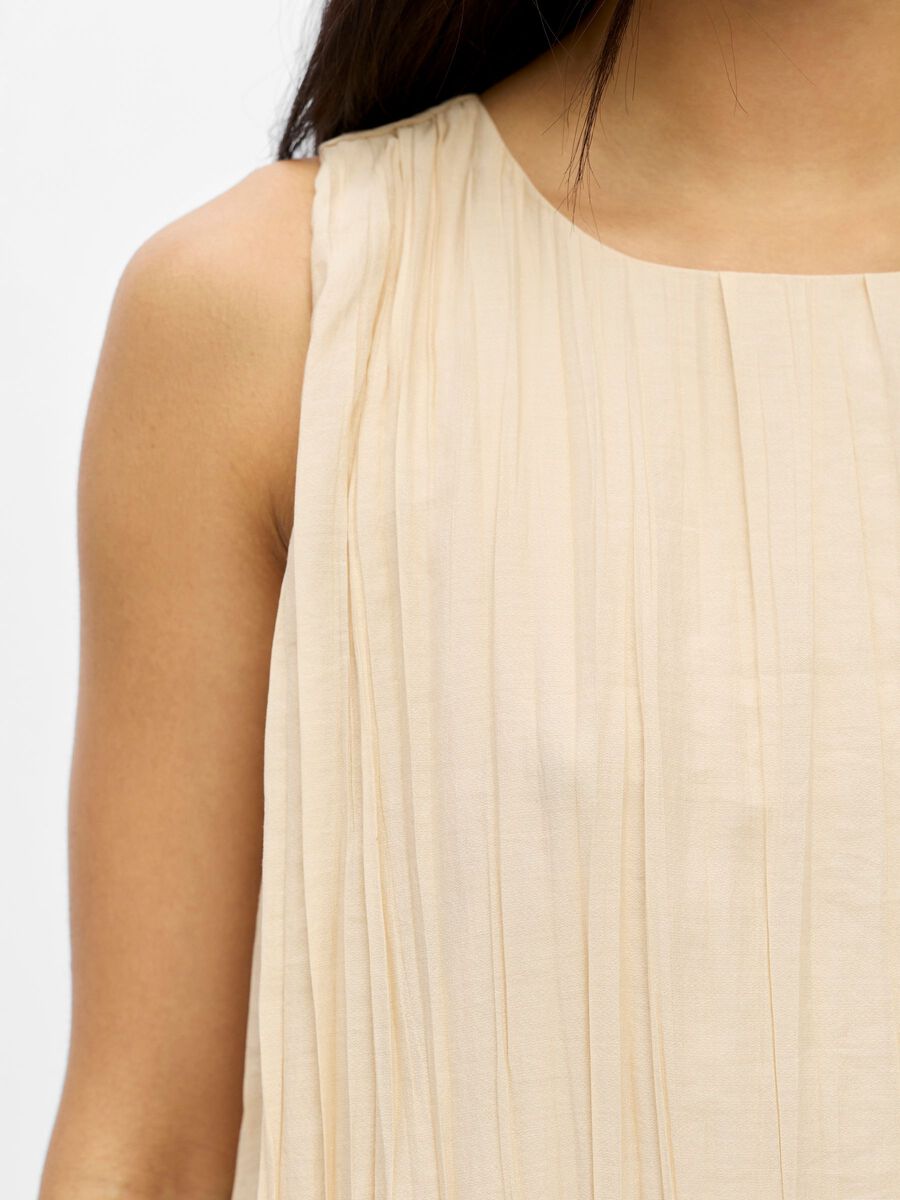 Carousel image - PLEATED MAXI DRESS, Macadamia | 4