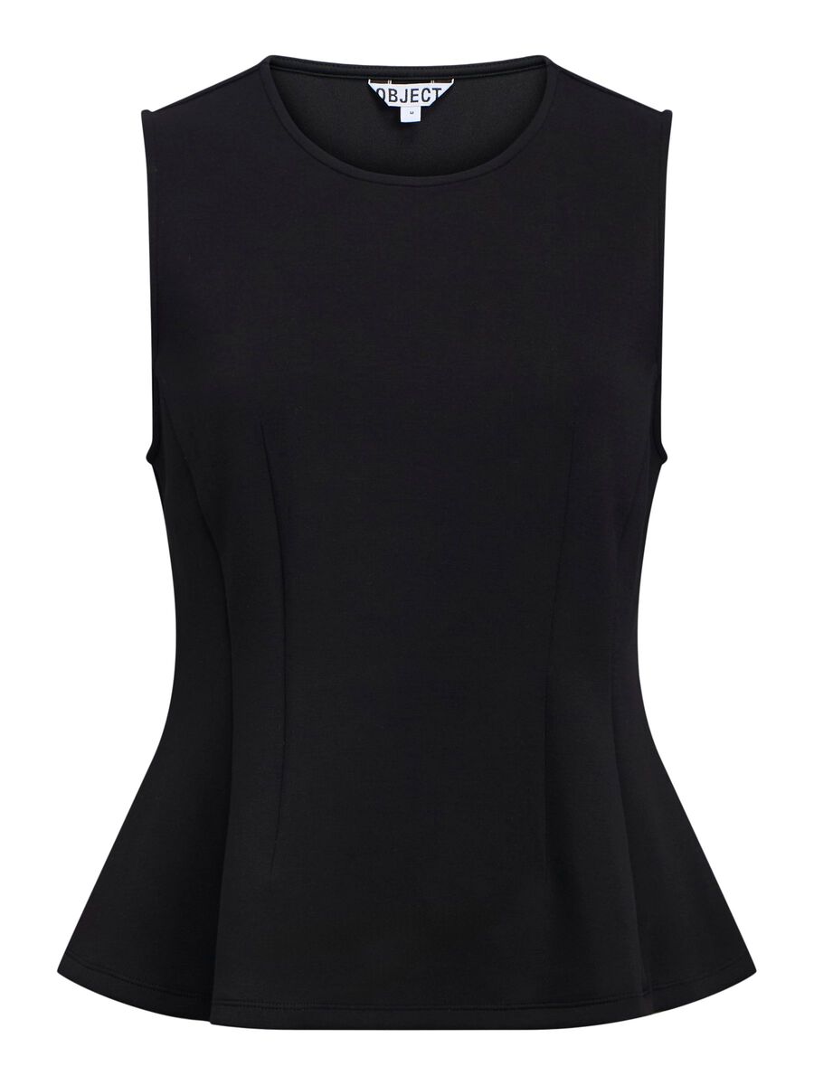 Carousel image - PANELSYDD PEPLUM TOPP, Black | 1