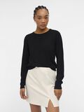 Object Collectors Item ROUND NECK KNITTED PULLOVER, Black, highres - 23034469_Black_003.jpg