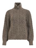 OBJECT ZIP-UP KNITTED CARDIGAN, Morel, highres - 23044658_Morel_1123566_001.jpg