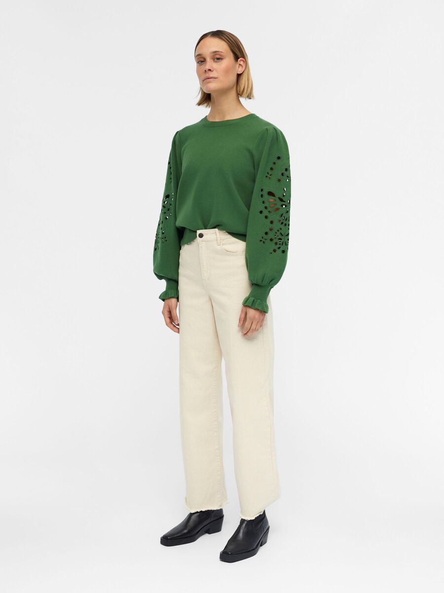 Object Collectors Item EMBROIDERED KNITTED PULLOVER, Artichoke Green, highres - 23036268_ArtichokeGreen_003.jpg