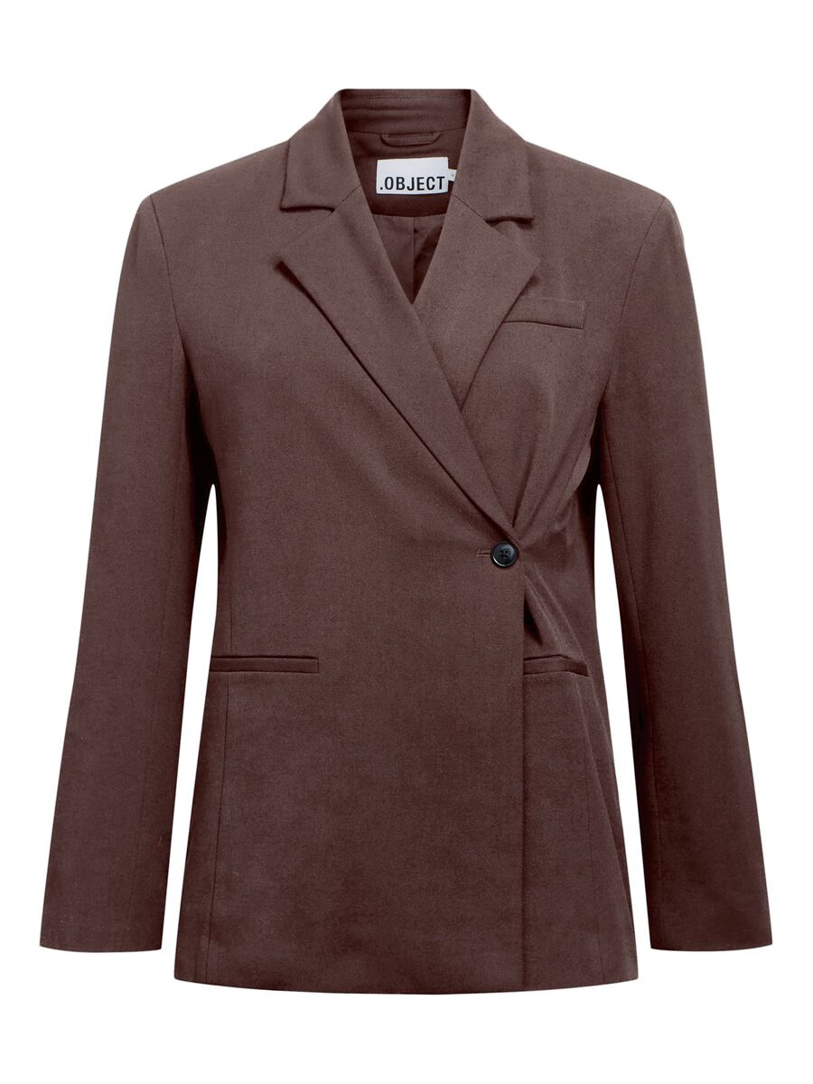 Product carousel image - LONGLINE BLAZER, Seal Brown | 1