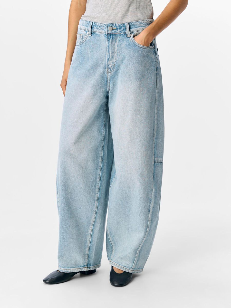 OBJECT BARREL FIT JEANS, Light Blue Denim, highres - 23047535_LightBlueDenim_003.jpg