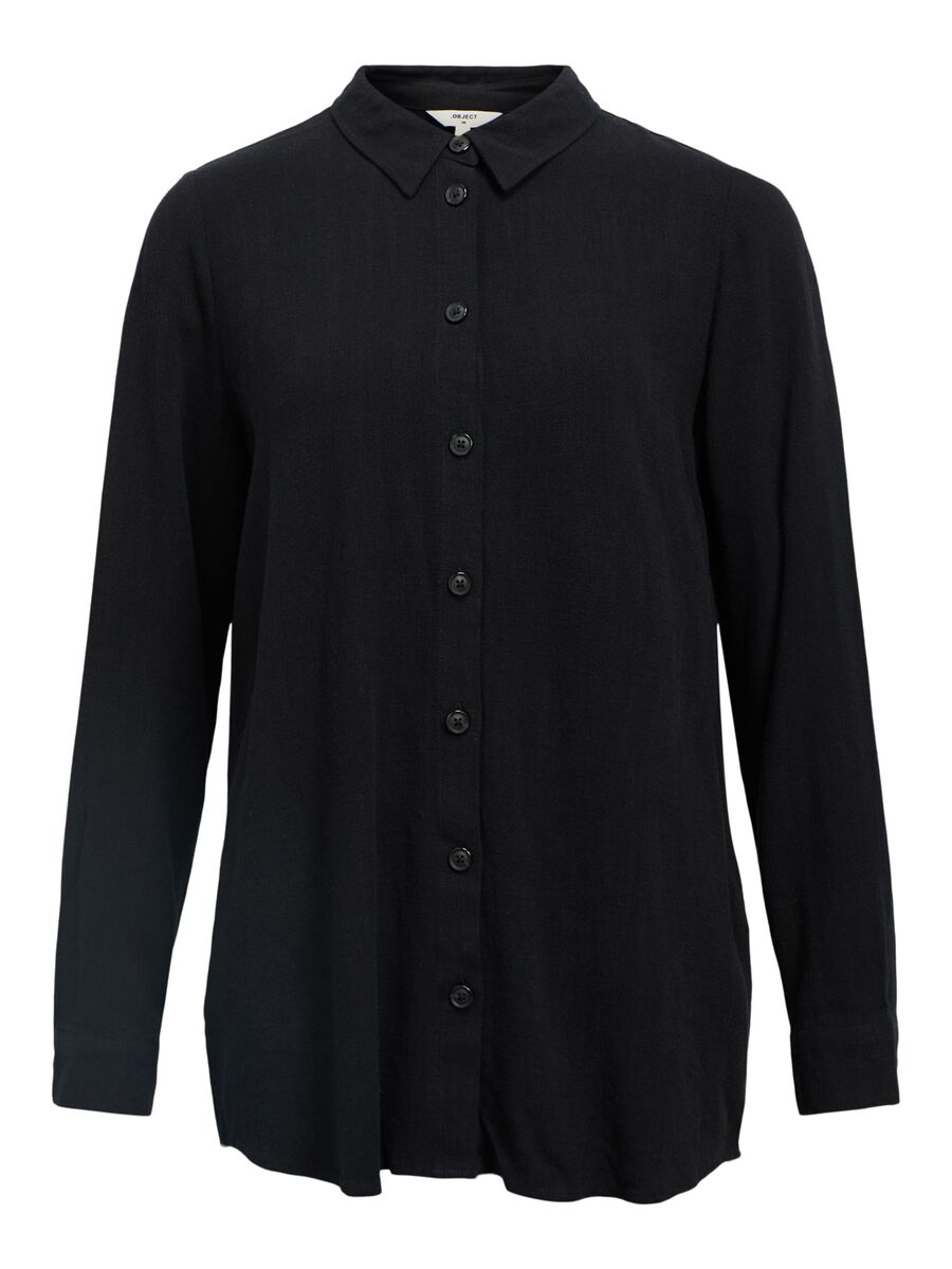 Carousel image - LINEN SHIRT, Black | 1