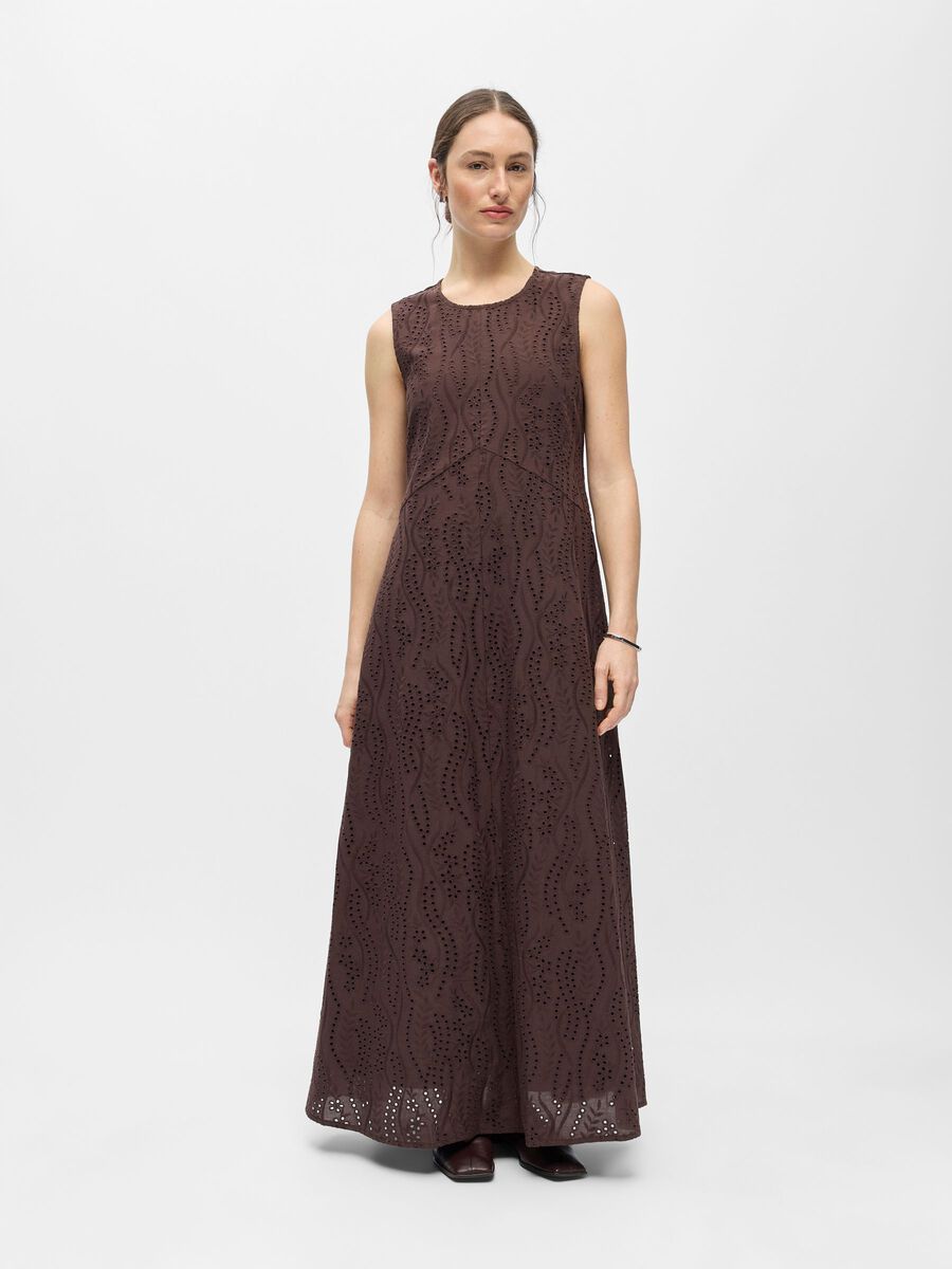 Product carousel image - SLEEVELESS MAXI DRESS, Seal Brown | 1