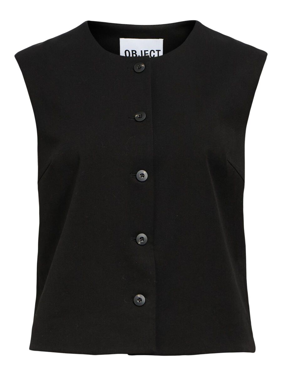 OBJECT MANCHERONS GILET, Black, highres - 23047750_Black_001.jpg