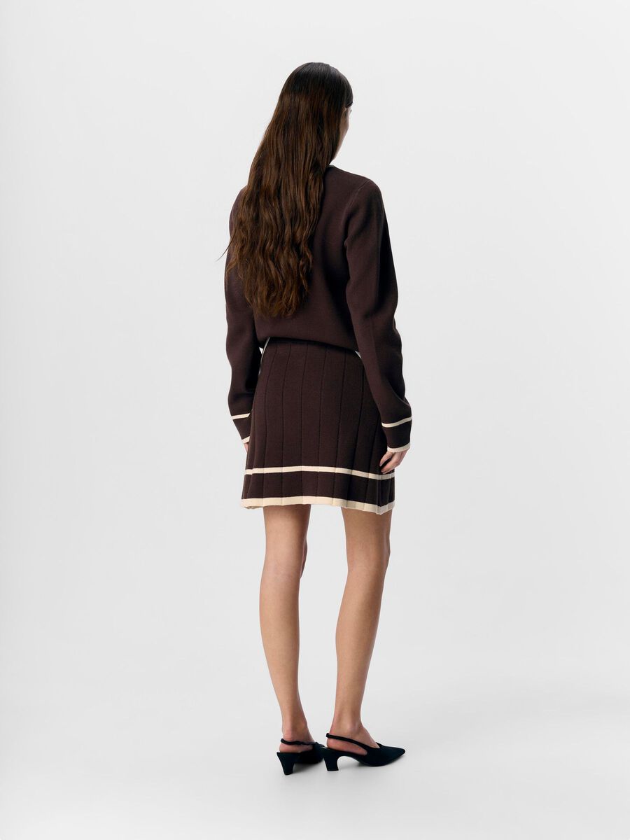 OBJECT KNITTED MINI SKIRT, Seal Brown, highres - 23048172_SealBrown_1237538_004.jpg