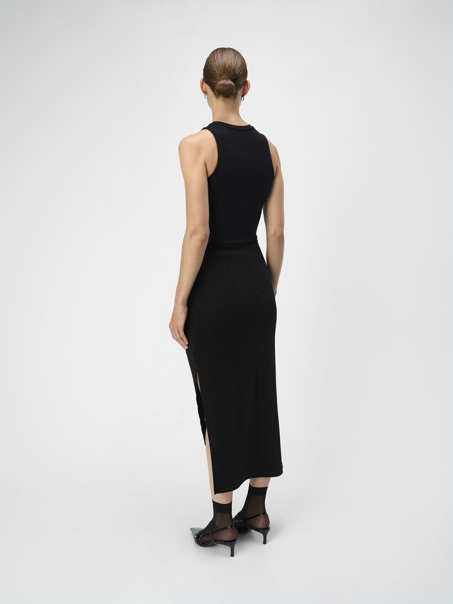 OBJECT GLITTER MAXI ROK, Black, highres - 23045328_Black_004.jpg