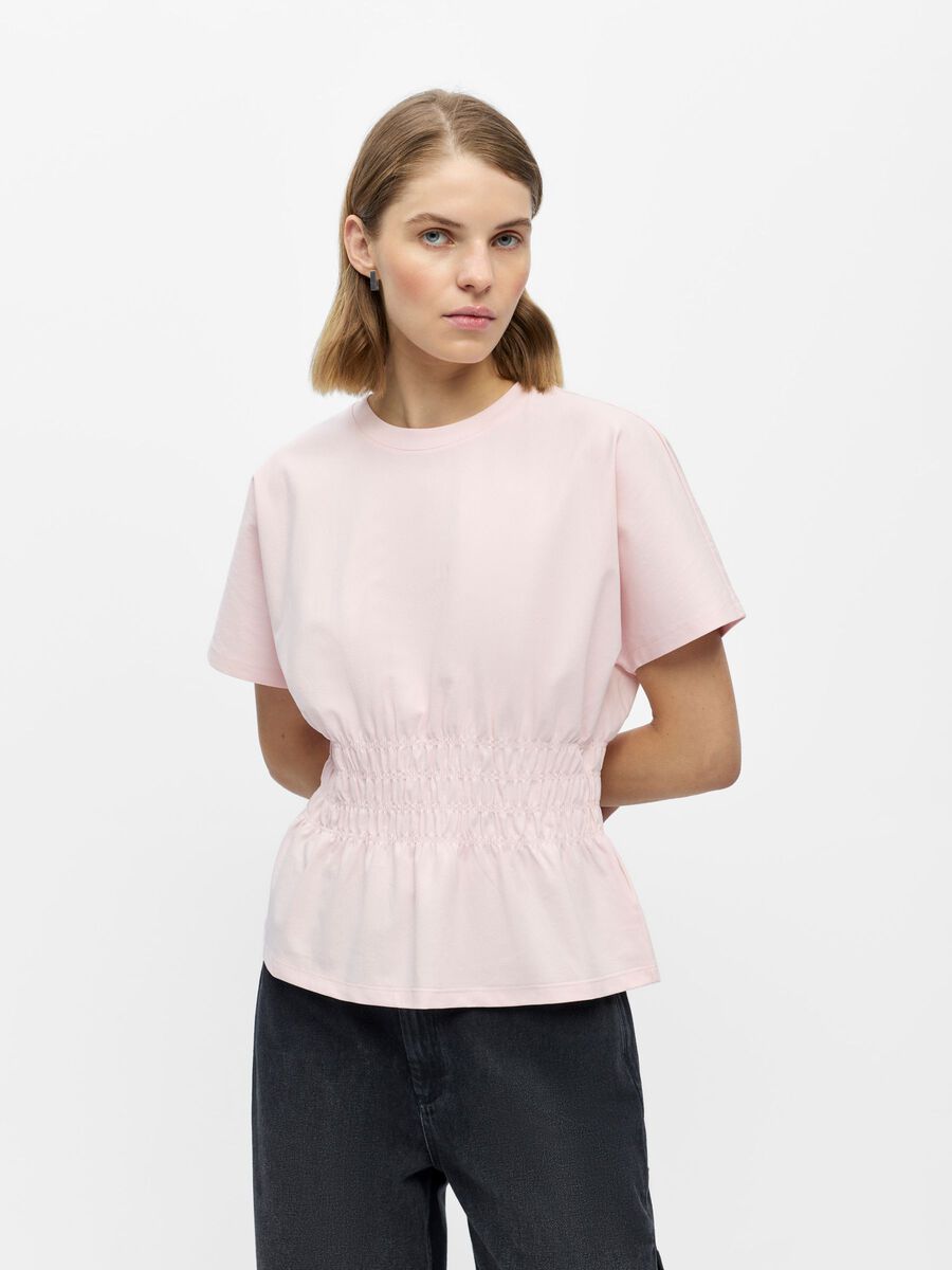 Product carousel image - SMOCKED PEPLUM TOP, Pale Lilac | 1