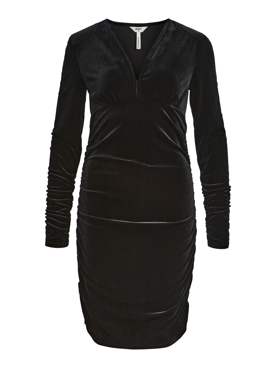 Object Collectors Item VELVET MINI DRESS, Black, highres - 23040496_Black_001.jpg