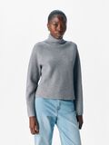 Product image thumbnail - ROLL NECK PULLOVER, Medium Grey Melange | 2