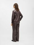 Product image thumbnail - FAUX LEATHER SHIRT, Seal Brown | 3