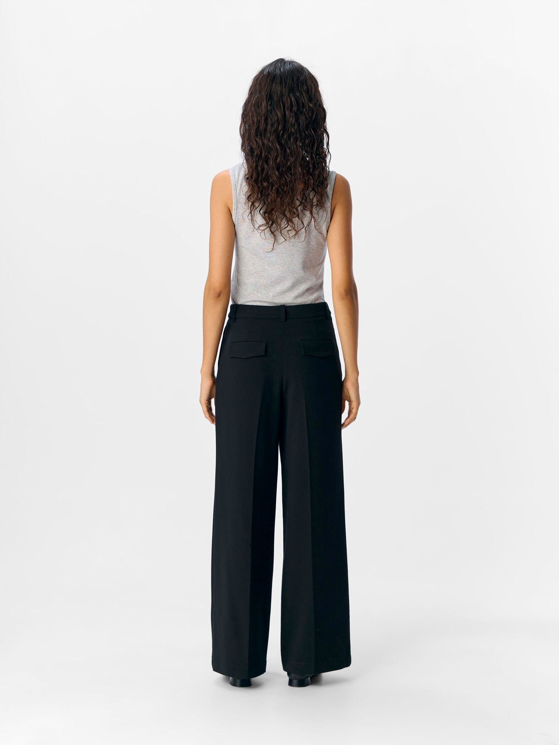 Carousel image - WIDE LEG TROUSERS, Black | 3