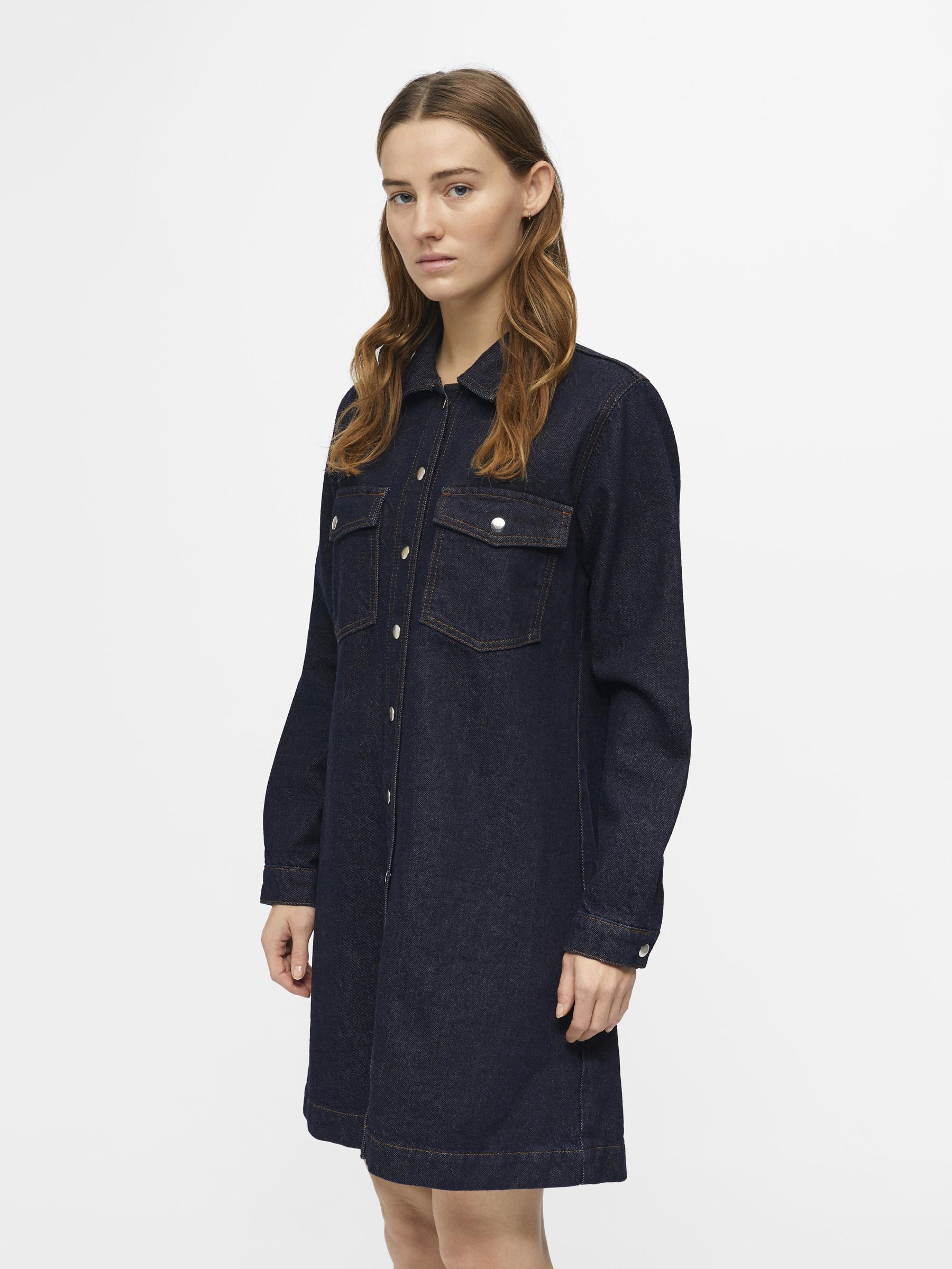 Denim jurk lange mouw hot sale