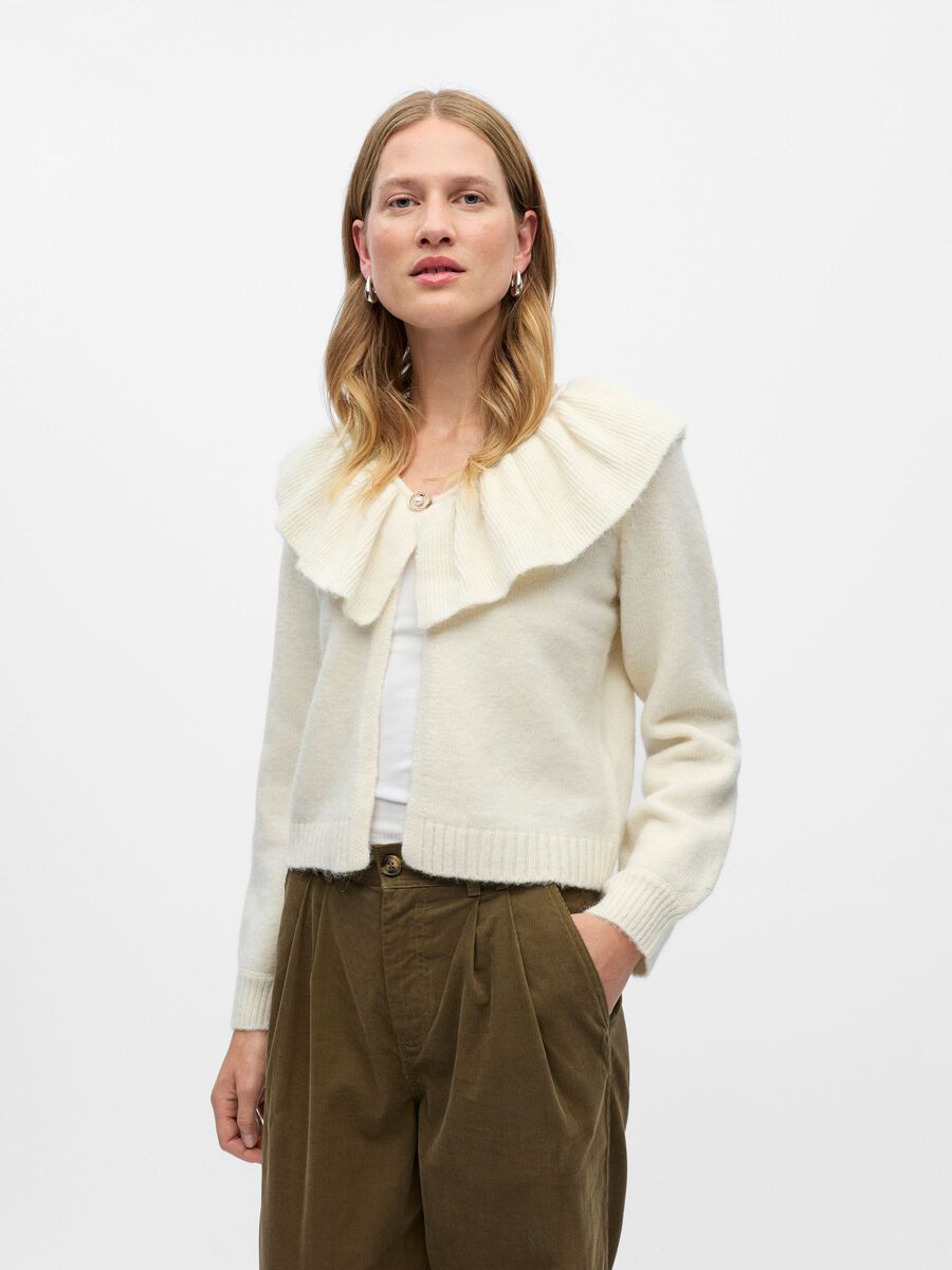 Carousel image - STATEMENT KNITTED CARDIGAN, Birch | 2