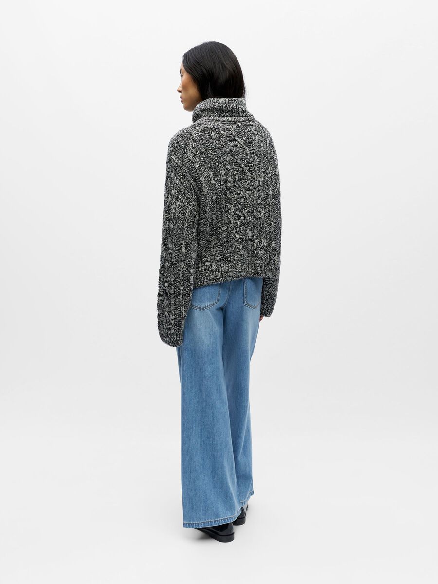 Product carousel image - CHUNKY KNITTED JUMPER, Black | 2