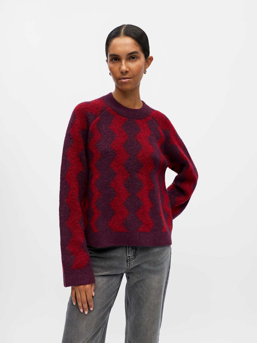 Carousel image - MET PATROON TRUI, Mauve Wine | 2