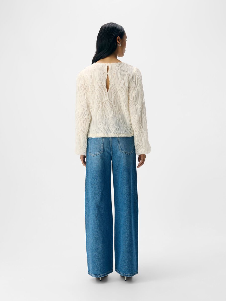 Product carousel image - GETEXTUREERD BLOUSE, White Sand | 2