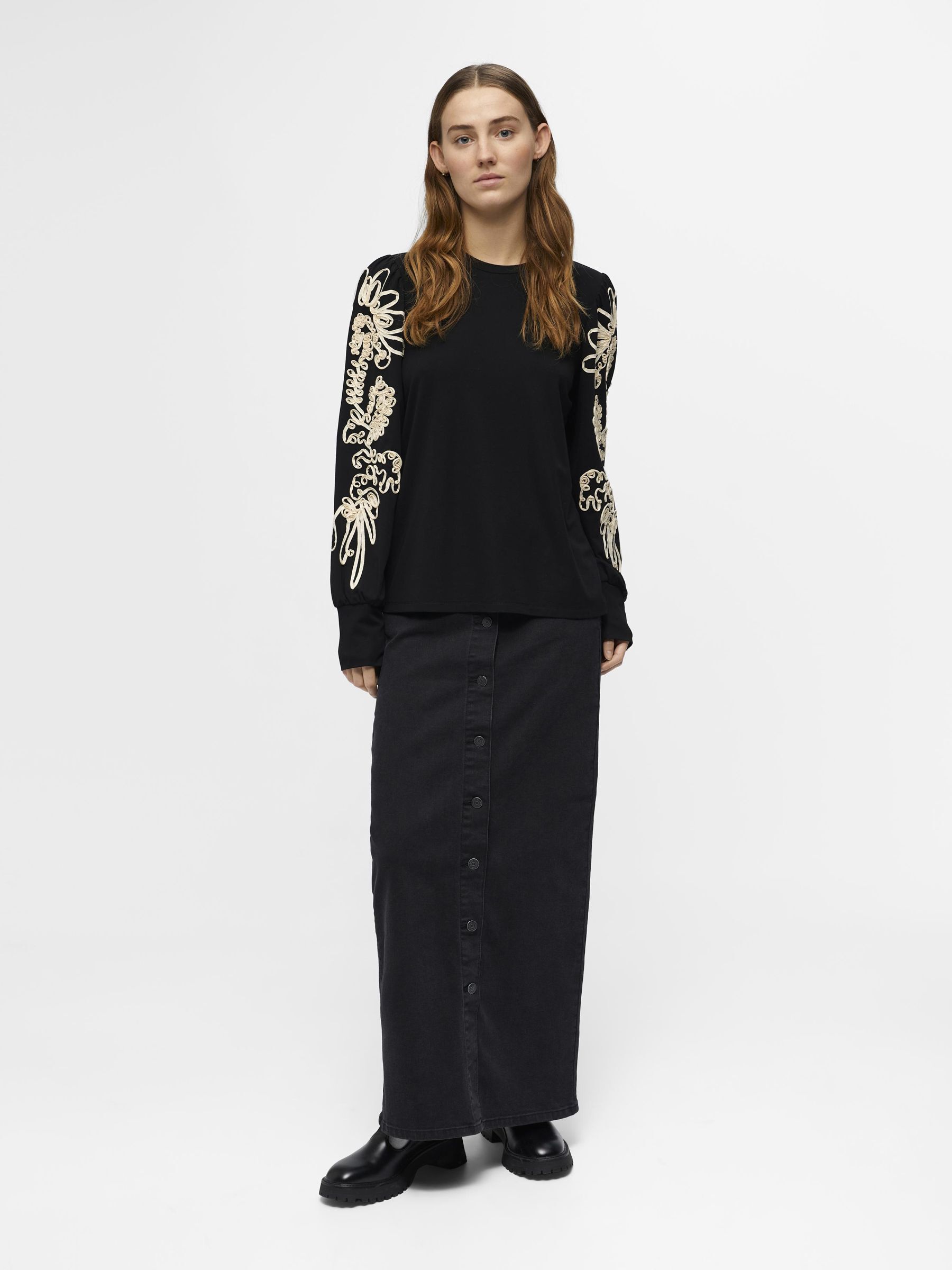LONG SLEEVE TOP | Black | .OBJECT CI Germany