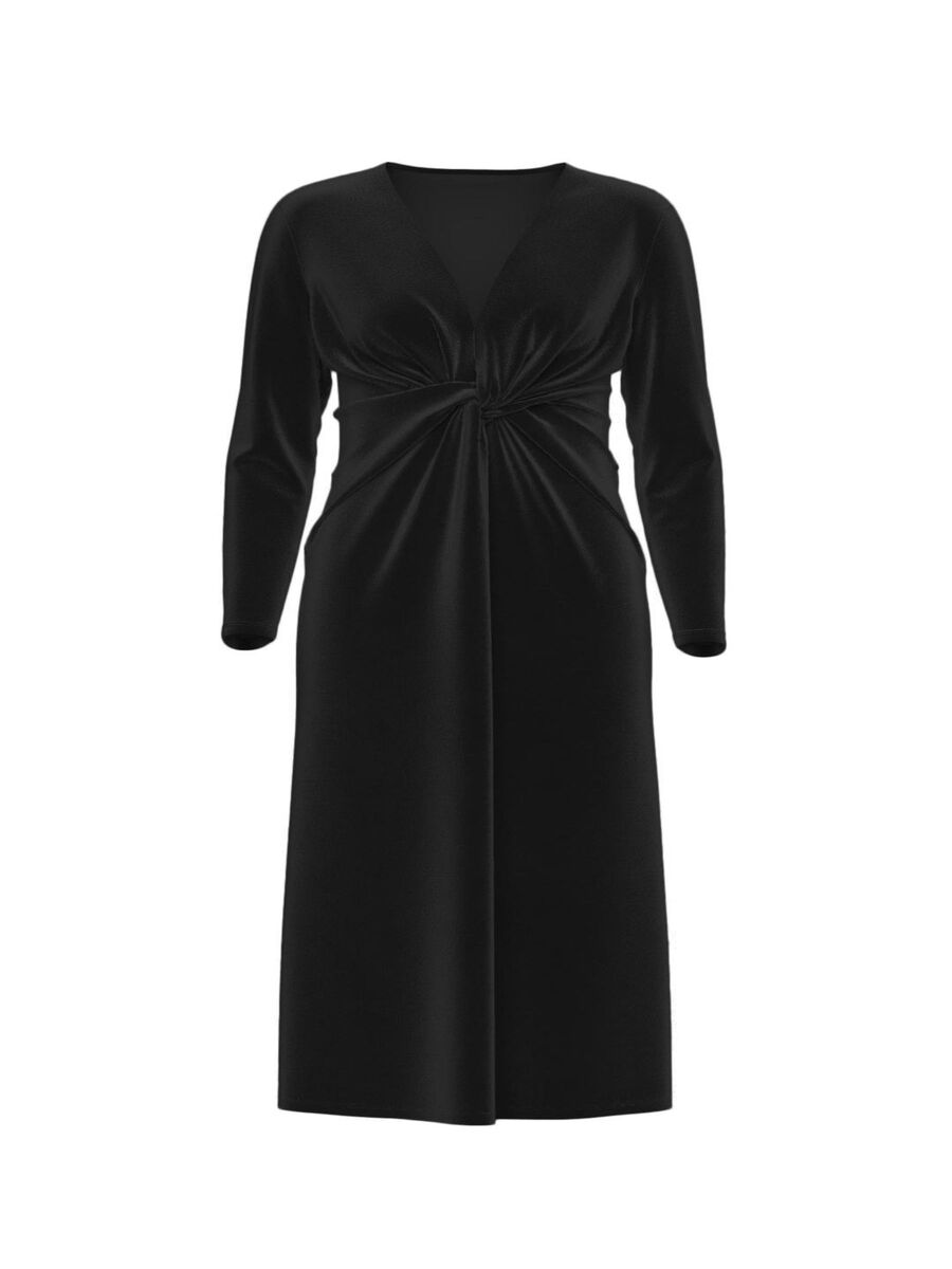 Object Collectors Item VELVET MIDI DRESS, Black, highres - 23041213_Black_001.jpg