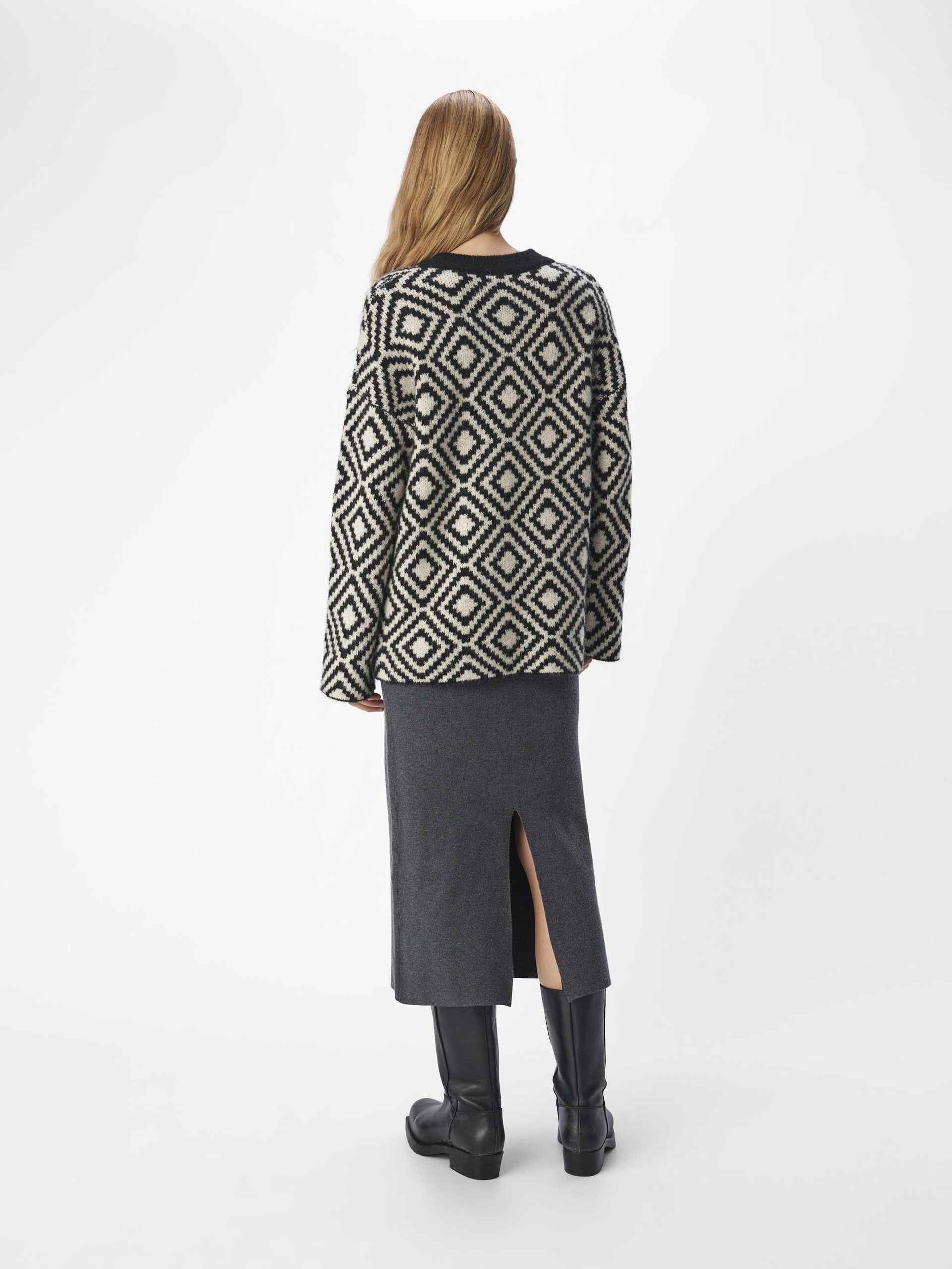 Carousel image - KNITTED PULLOVER, Black | 3