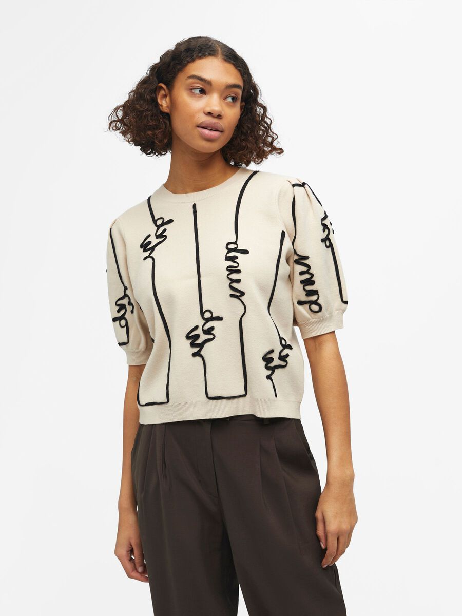 Object Collectors Item EMBROIDERED KNITTED TOP, Sandshell, highres - 23041479_Sandshell_1021170_003.jpg