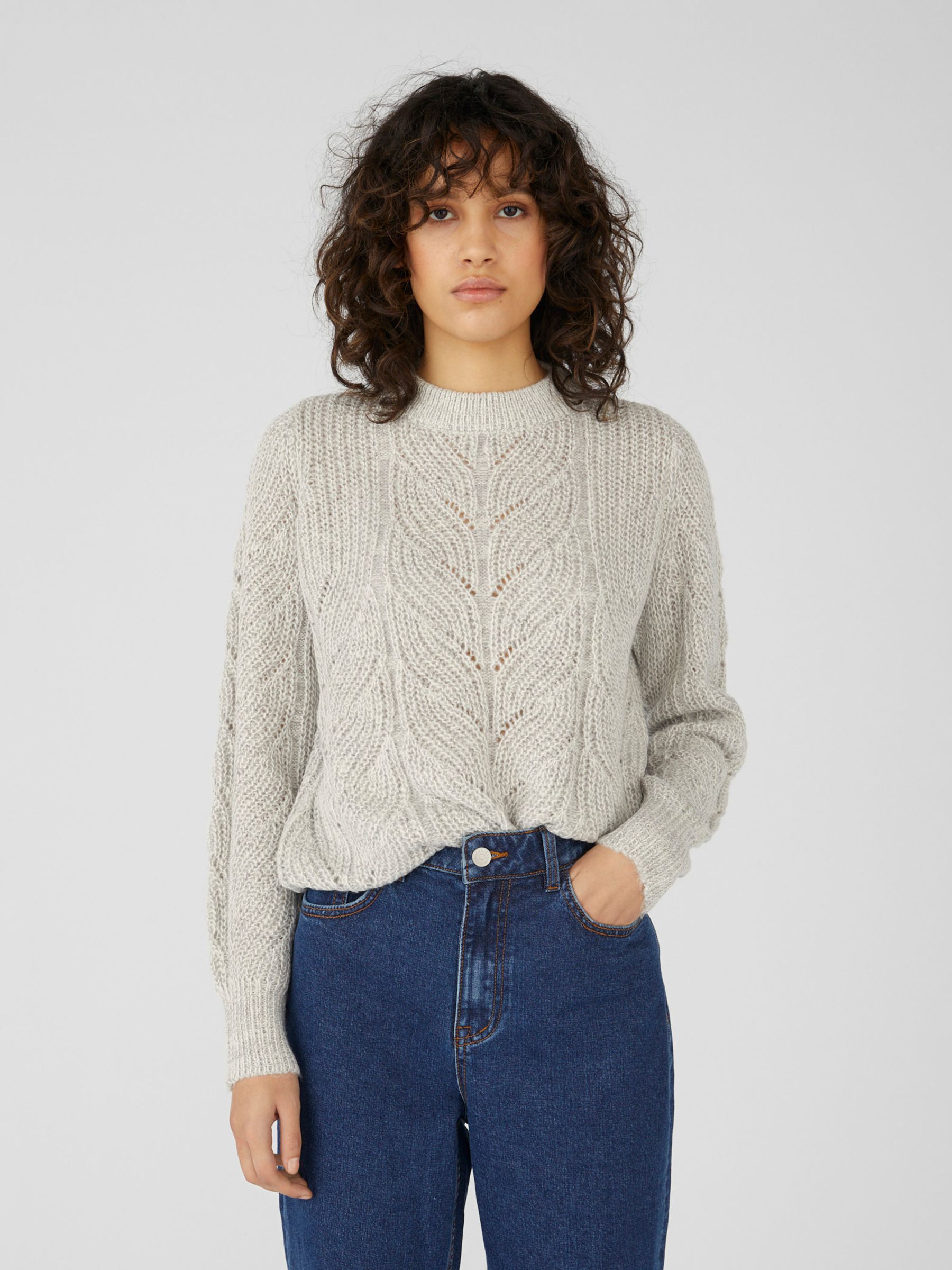 Plain grey jumper womens hotsell