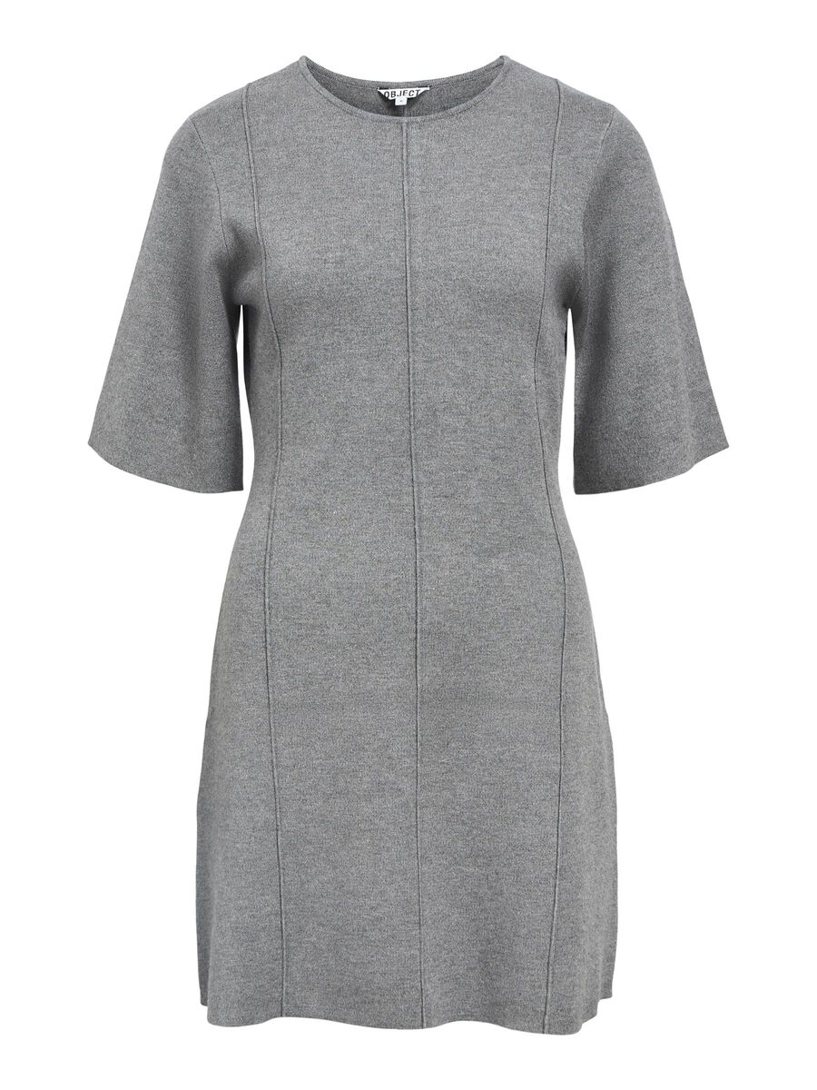 OBJECT OBJREYNARD KORT KLÄNNING, Medium Grey Melange, highres - 23047744_MediumGreyMelange_001.jpg
