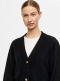 Object Collectors Item BALLOON SLEEVED KNITTED CARDIGAN, Black, highres - 23036283_Black_006.jpg
