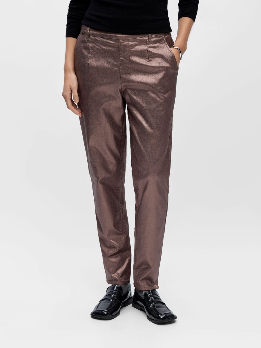 Product carousel image - OBJBELLE TROUSERS, Rose Gold Colour | 1