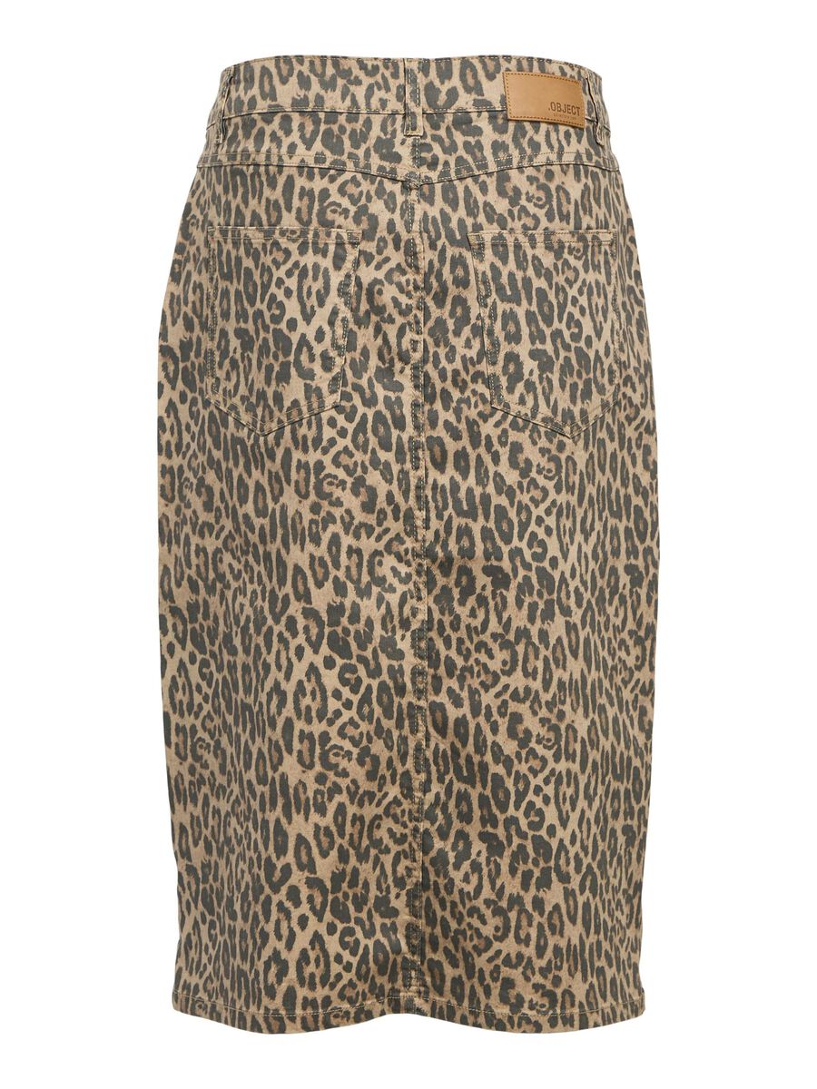 Carousel image - LEOPARD-PRINT DENIM SKIRT, Incense | 2