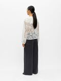 Product image thumbnail - O-NECK LACE BLOUSE, Cloud Dancer | 3