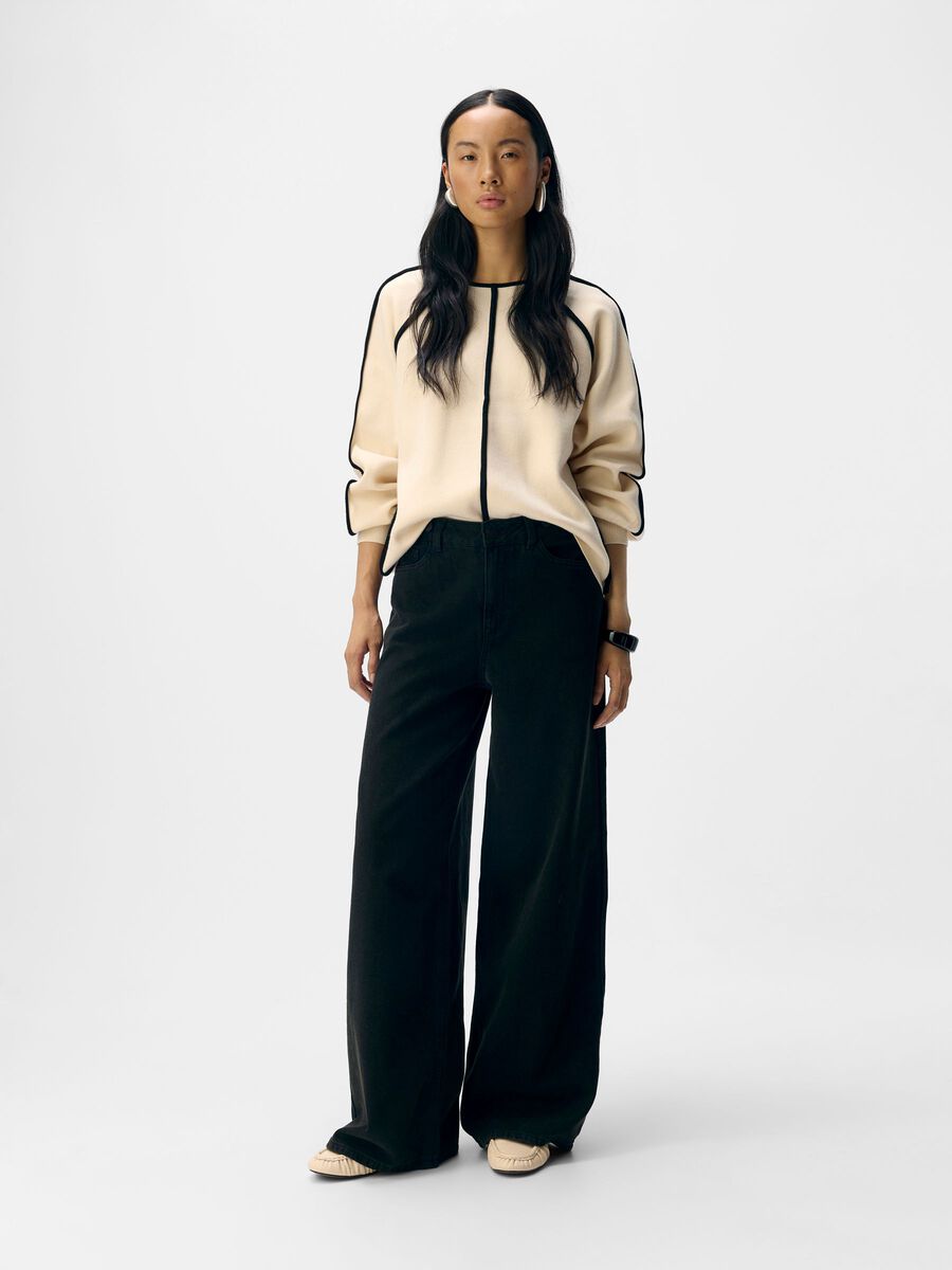 OBJECT WIDE FIT JEANS, Black, highres - 23047019_Black_1198088_005.jpg