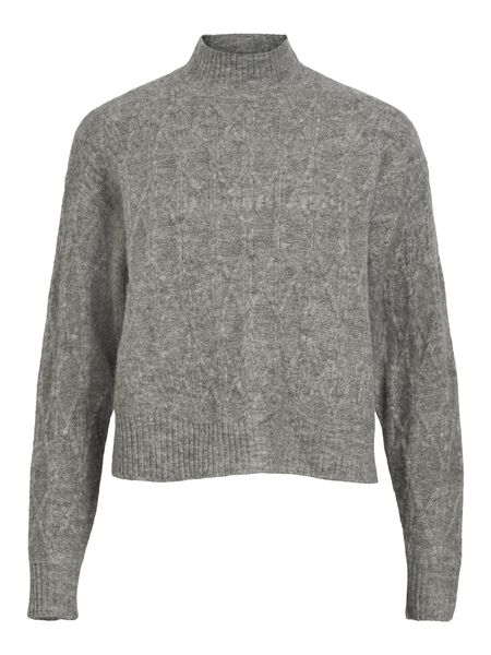 Object Collectors Item ULLBLANDNING STICKAD TRÖJA, Medium Grey Melange, highres - 23042923_MediumGreyMelange_001.jpg