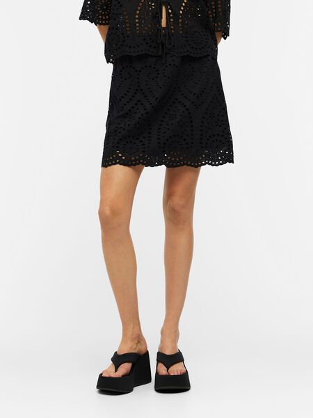 Object Collectors Item BRODERIE ANGLAISE MINI SKIRT, Black, highres - 23043020_Black_003.jpg