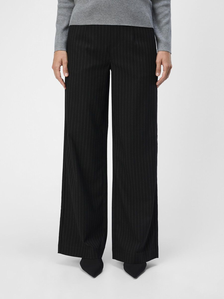 OBJECT OBJLISA PANTALON À JAMBE AMPLE, Black, highres - 23040544_Black_1121428_003.jpg