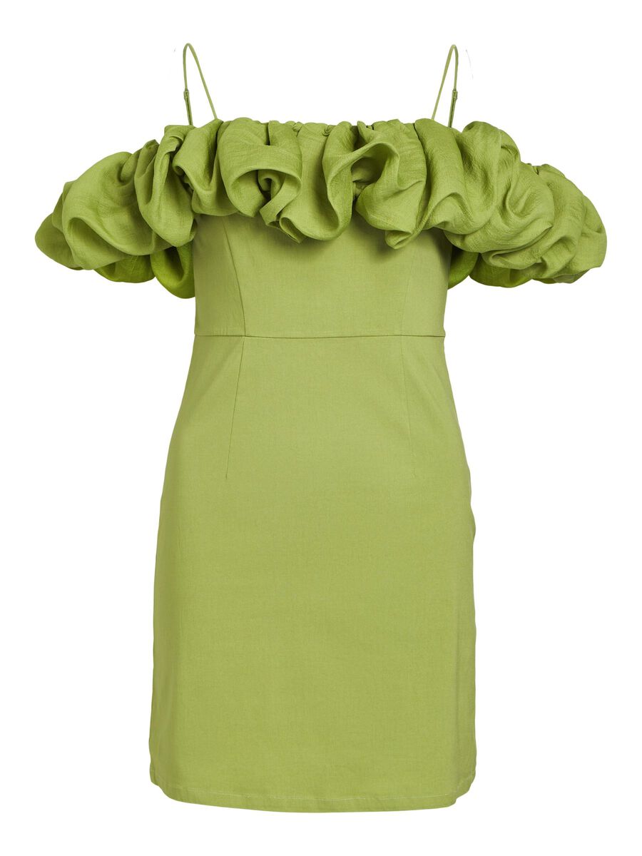OBJECT RUFFLED MINI DRESS, Peridot, highres - 23044059_Peridot_001.jpg