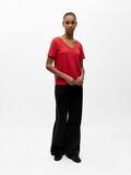 Product image thumbnail - V-NECK T-SHIRT, Poinsettia | 4