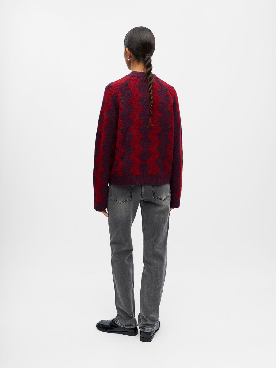 Product carousel image - À MOTIF PULL EN MAILLE, Mauve Wine | 2