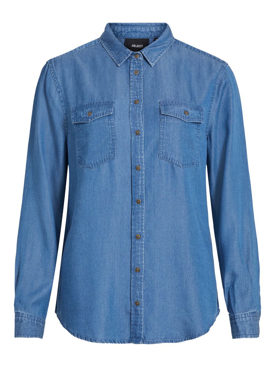 OBJECT POCKET DENIM SHIRT, Medium Blue Denim, highres - 23030995_MediumBlueDenim_001.jpg