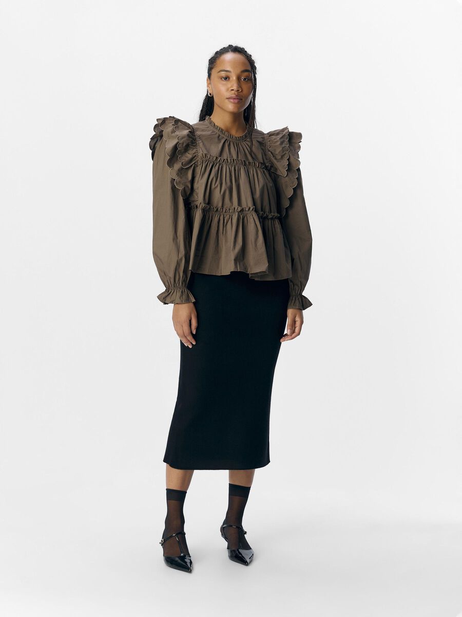 Carousel image - OBJHOPE LONG SLEEVED TOP, Morel | 4