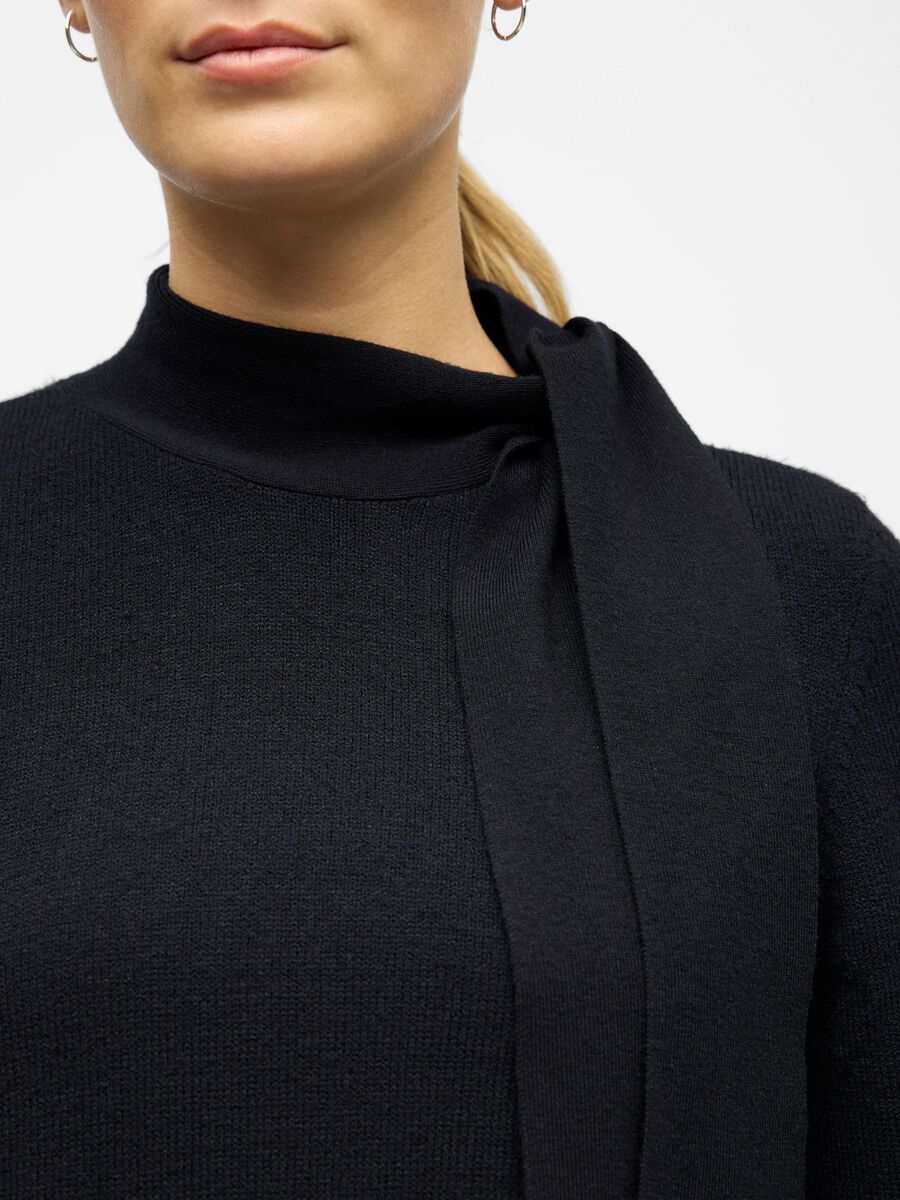 Carousel image - DÉTAIL NŒUD PULL EN MAILLE, Black | 5