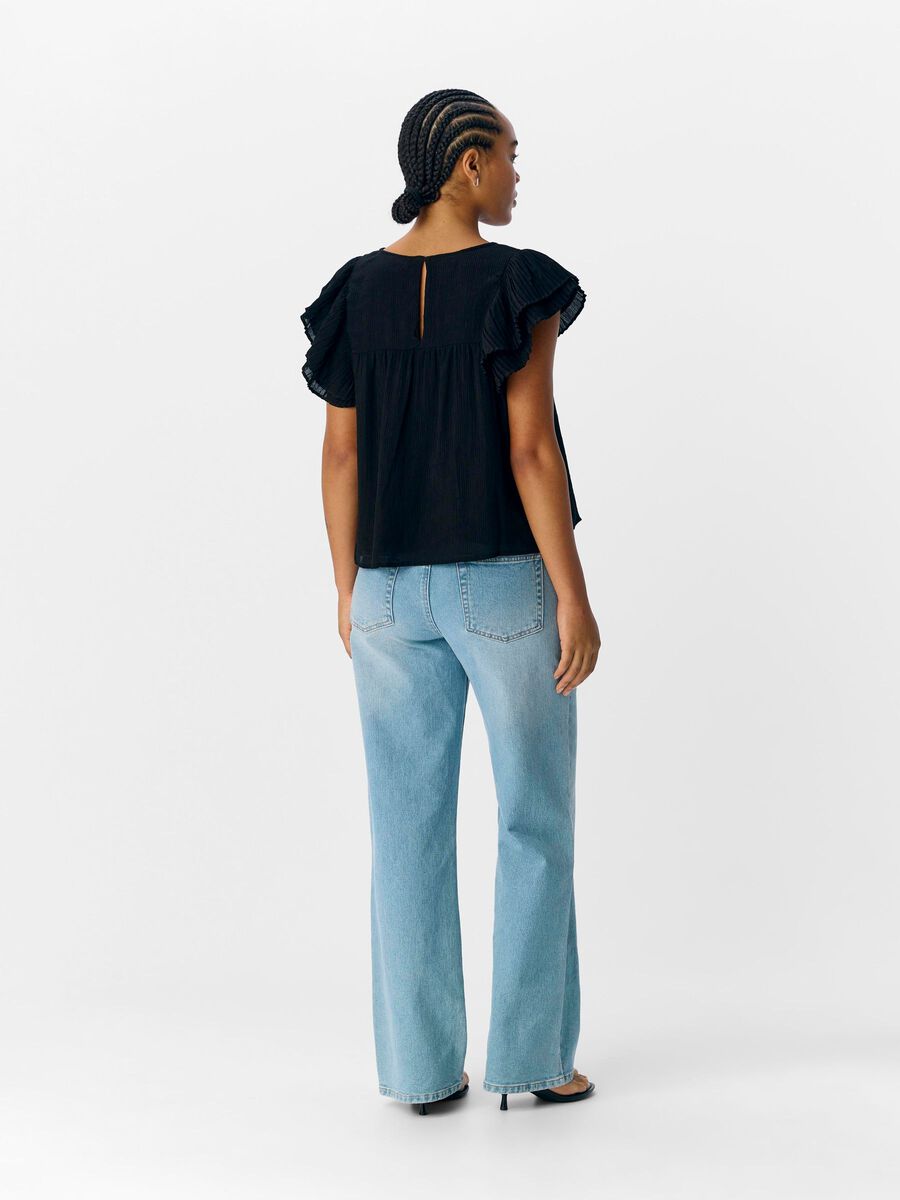 OBJECT FRILLED TOP, Black, highres - 23046864_Black_004.jpg