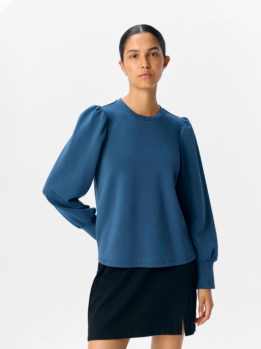 OBJECT LANGE MOUWEN TOP, Dark Denim, highres - 23047103_DarkDenim_003.jpg