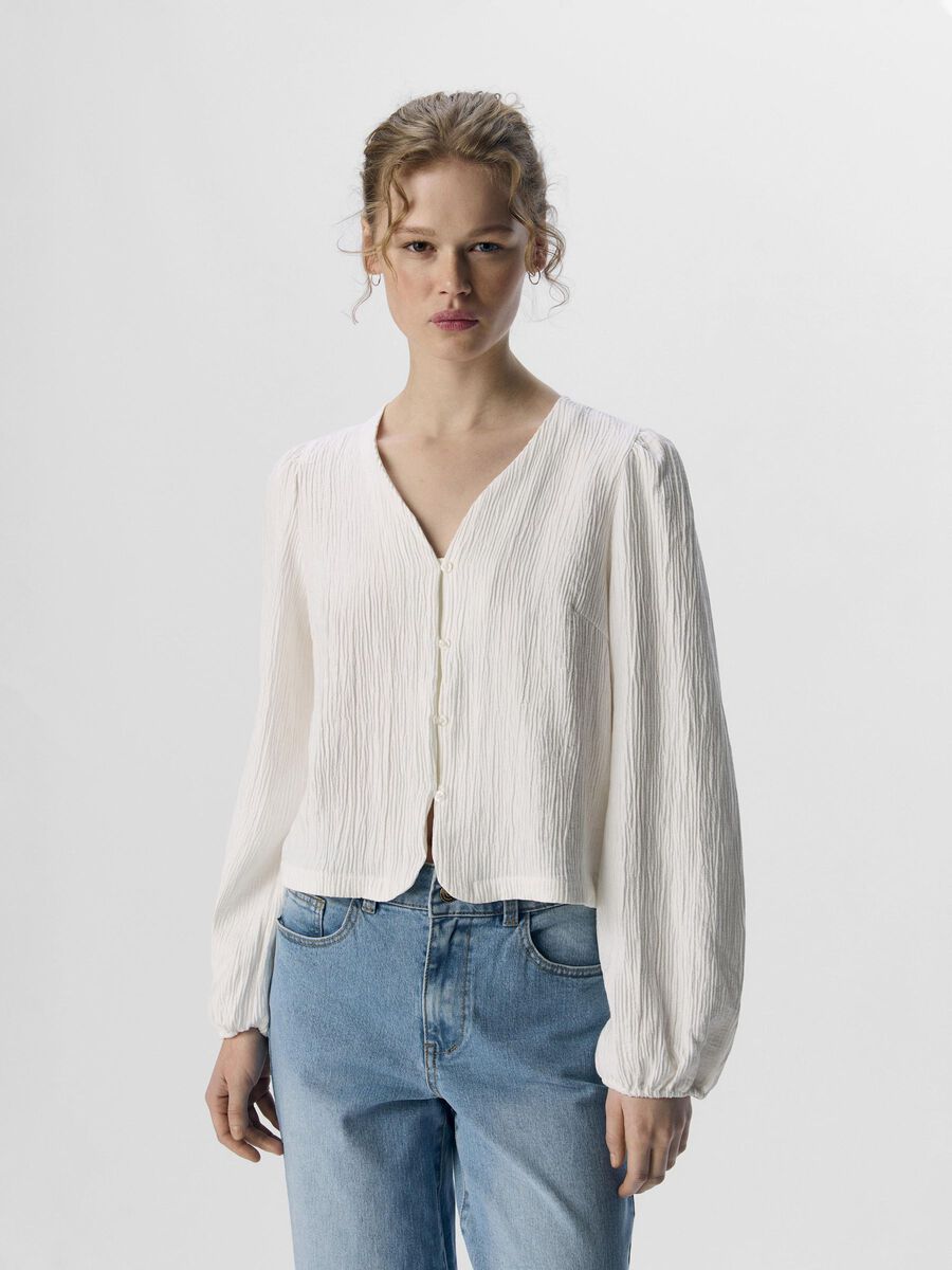 OBJECT CRINKLED SHIRT, White, highres - 23046564_White_003.jpg